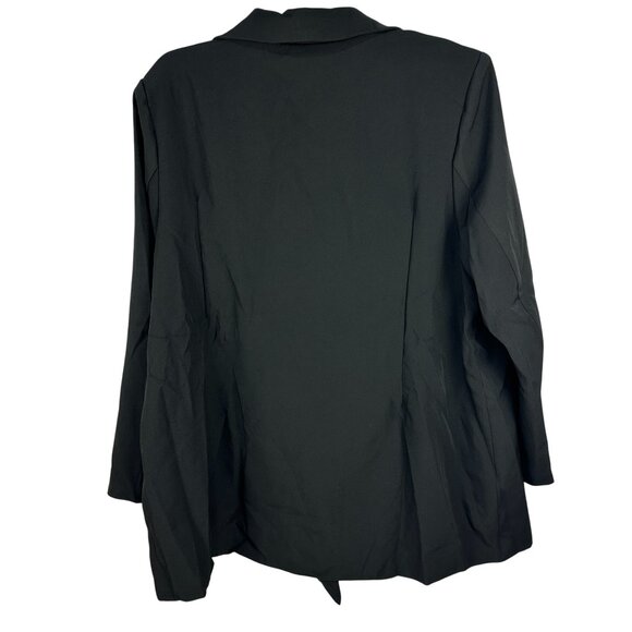 Black Double-Breasted Womens Blazer Jacket 3XL Polyester & Elastane Blend - Picture 2 of 4